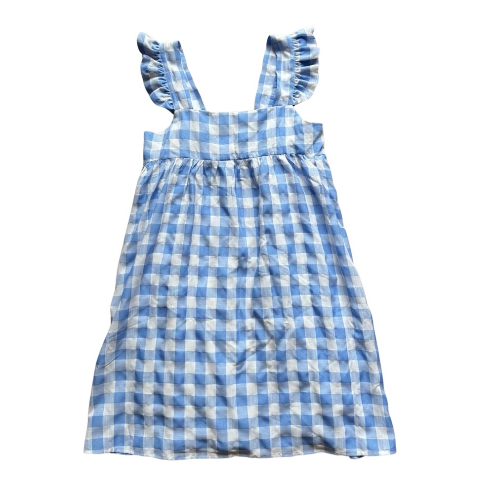 Picnic Blue & White Checkered Mini Dress - Size Medium